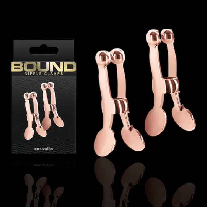 Bound Nipple Clamps - C1 - Rose Gold